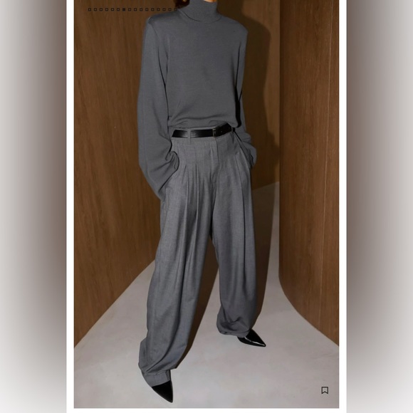 The Frankie Shop Pants - BNWT The Frankie Shop Gelso Dark Grey Pleated Pants Trousers top skirt jacket